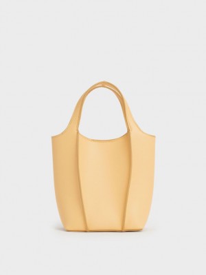τσάντεσ tote Charles And Keith Arlys κίτρινα | 47029-GLZC