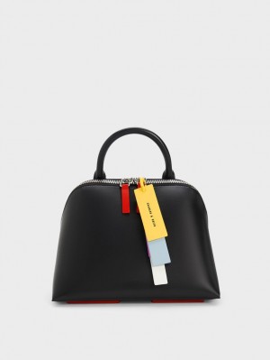 τσάντεσ tote Charles And Keith Cockade Bowling μαυρα | 06395-VNDB