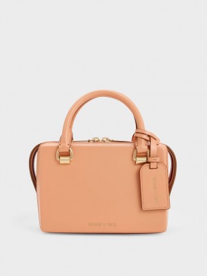 τσάντεσ tote Charles And Keith Cordele Bowling πορτοκαλι | 05324-IAZX