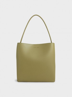 τσάντεσ tote Charles And Keith Leia Ελιά | 68250-OLJG
