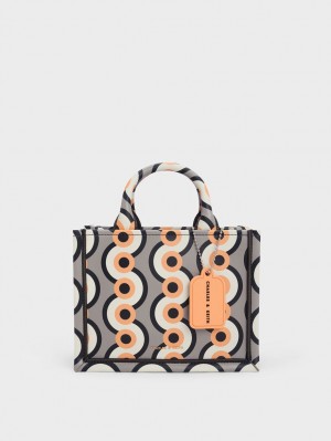 τσάντεσ tote Charles And Keith Mini Jump Print Πολύχρωμο | 91425-YCWU