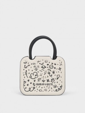 τσάντεσ tote Charles And Keith Perline Sculptural ασπρα | 25398-JZBR