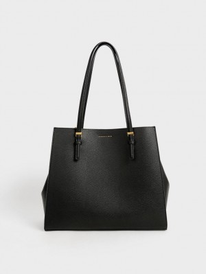 τσάντεσ tote Charles And Keith Sansa μαυρα | 14360-BJTR
