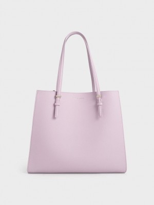 τσάντεσ tote Charles And Keith Sansa μωβ | 90715-MIOH