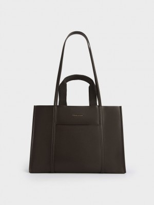 τσάντεσ tote Charles And Keith Shalia μαυρα | 85437-RTPY