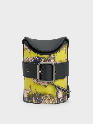 bucket bags Charles And Keith Jules δερματινα Belted Πολύχρωμο | 35096-KZUY