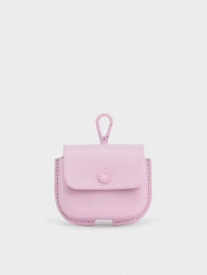 pouches Charles And Keith Mini AirPods ανοιχτο ροζ | 04859-WDTQ