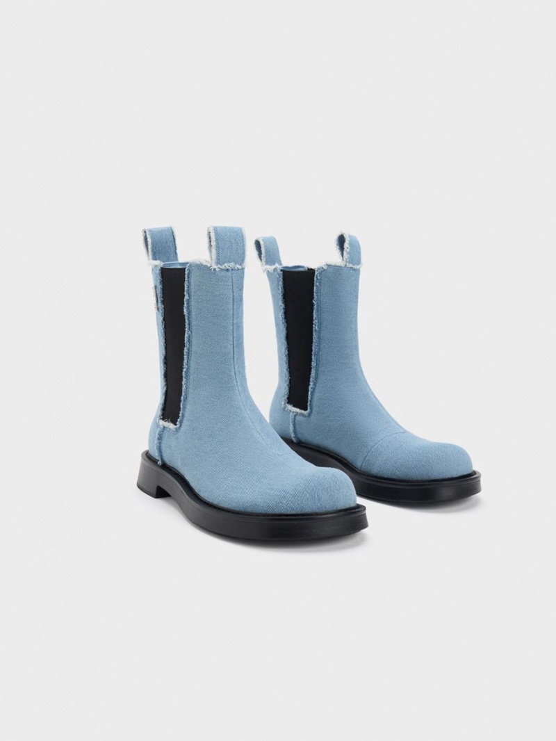 Chelsea Boots Charles And Keith Bryn Denim ανοιχτο μπλε | 28761-YGIS