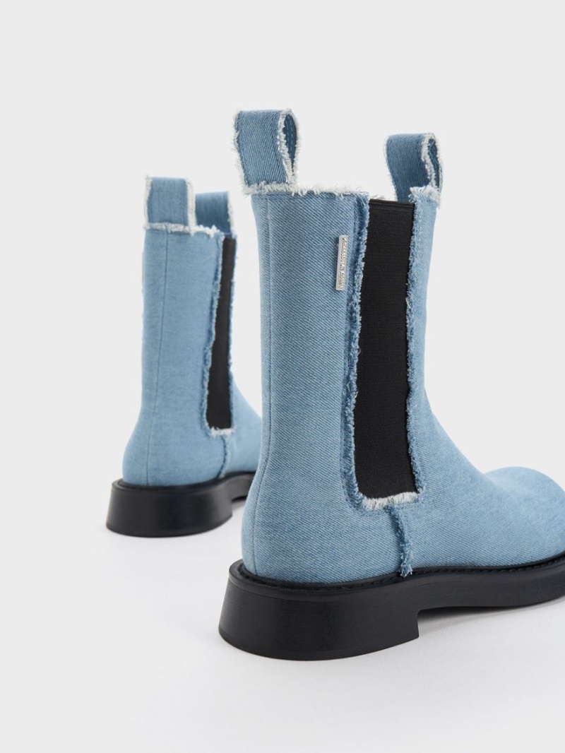 Chelsea Boots Charles And Keith Bryn Denim ανοιχτο μπλε | 28761-YGIS