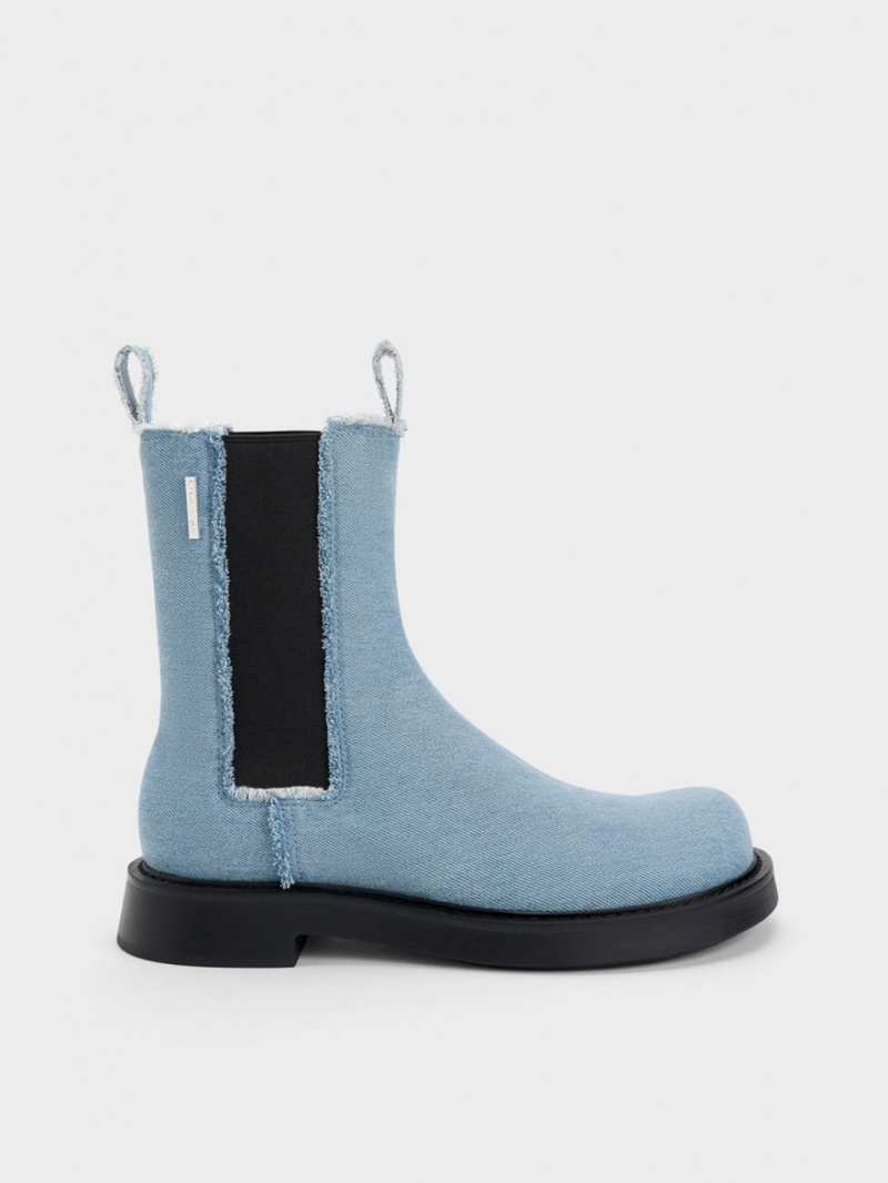 Chelsea Boots Charles And Keith Bryn Denim ανοιχτο μπλε | 28761-YGIS