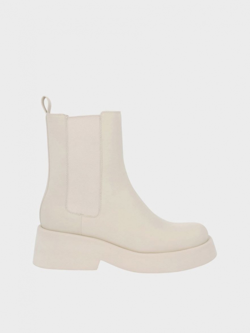 Chelsea Boots Charles And Keith Giselle κρέμα | 29487-KNJA