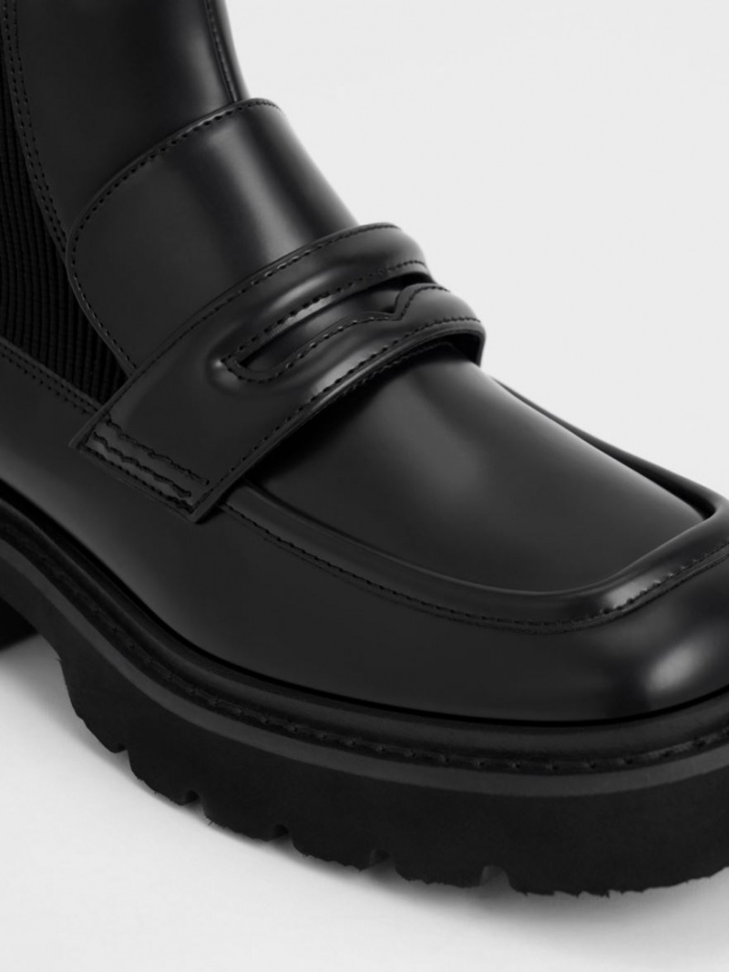 Chelsea Boots Charles And Keith Penny Loafer μαυρα | 85306-PFYG