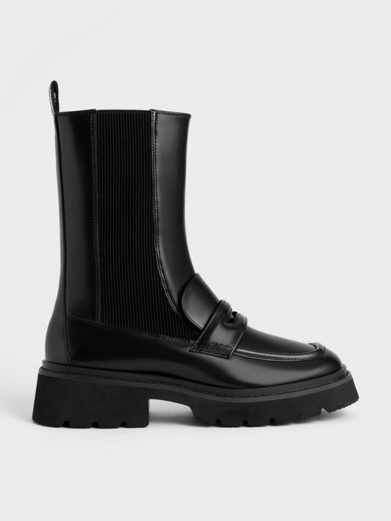 Chelsea Boots Charles And Keith Penny Loafer μαυρα | 85306-PFYG