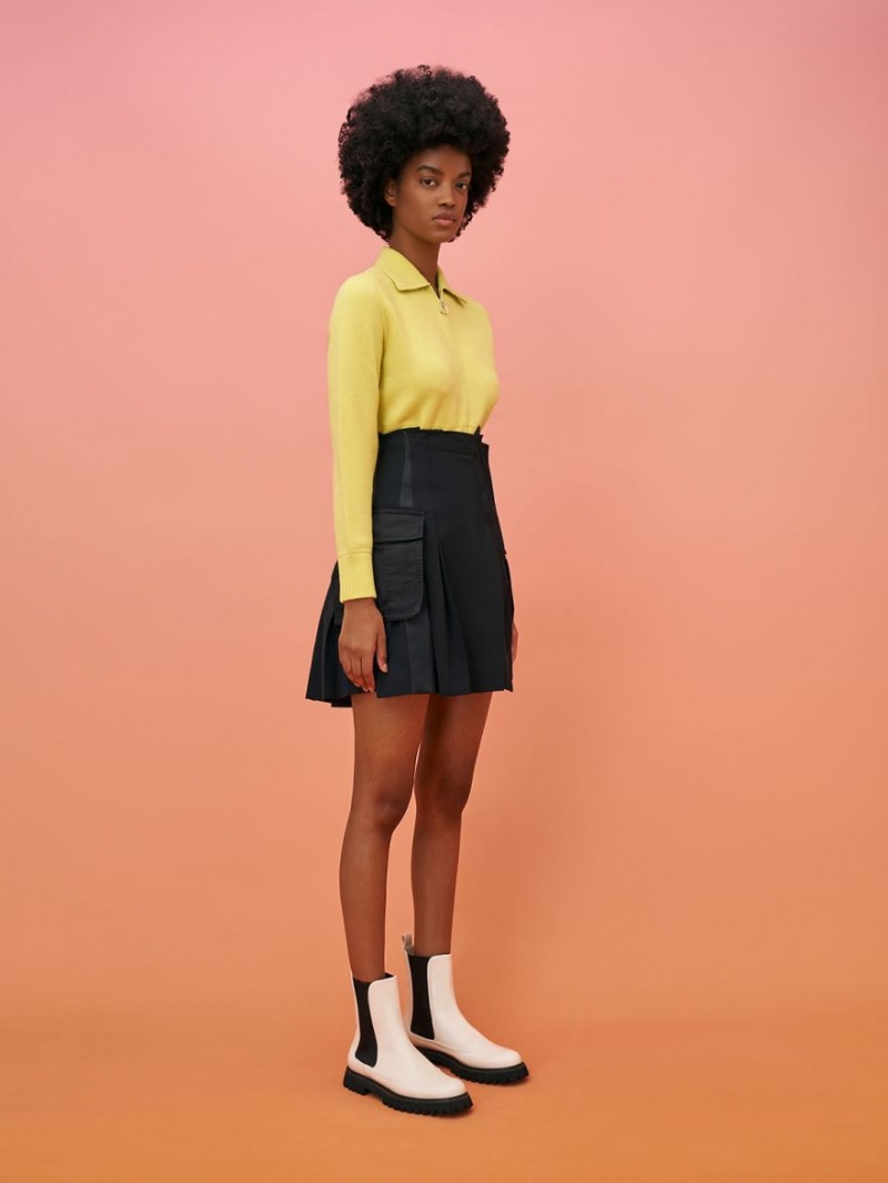 Chelsea Boots Charles And Keith Ridged-Sole ασπρα | 41896-NDTK