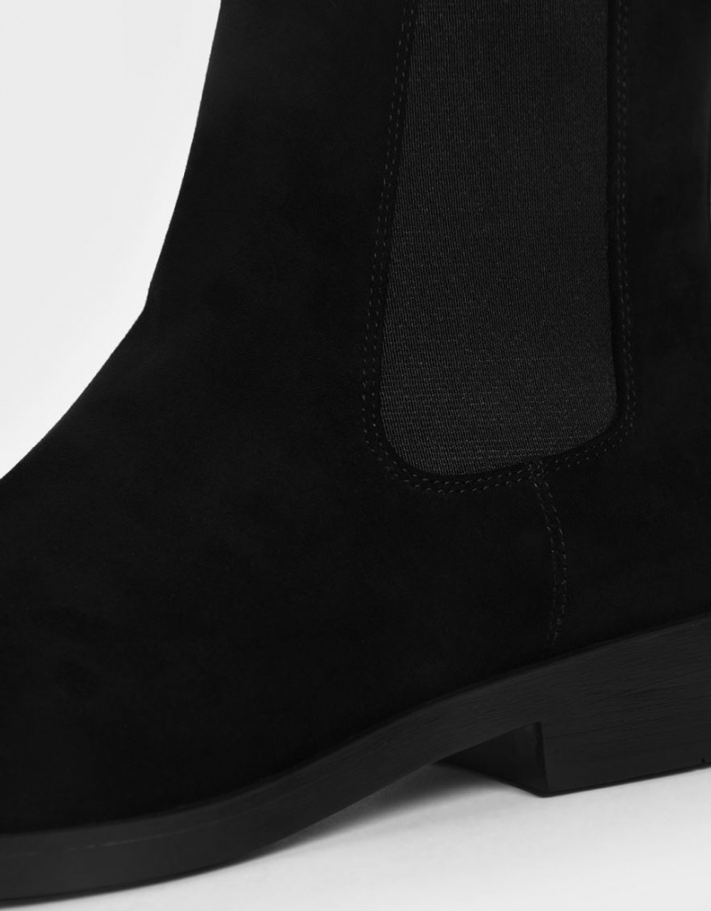 Chelsea Boots Charles And Keith Textured Round toe μαυρα | 31047-WCGD