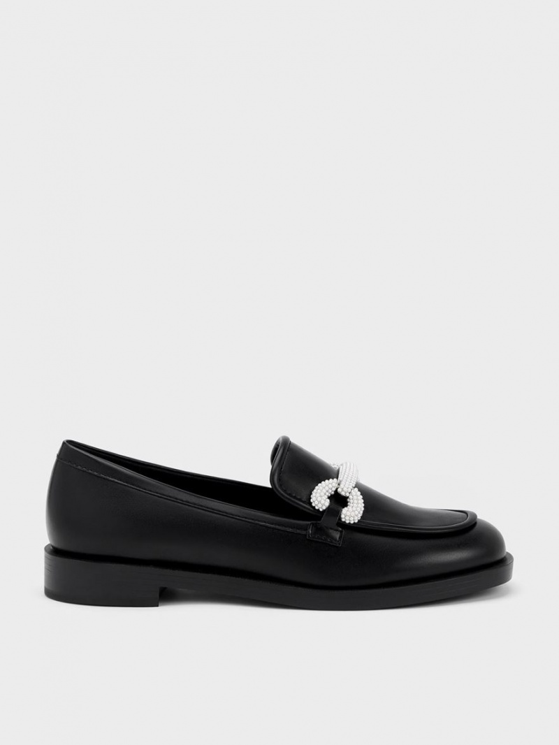 Loafers Charles And Keith Beaded λουρακια μαυρα | 86023-DAZI
