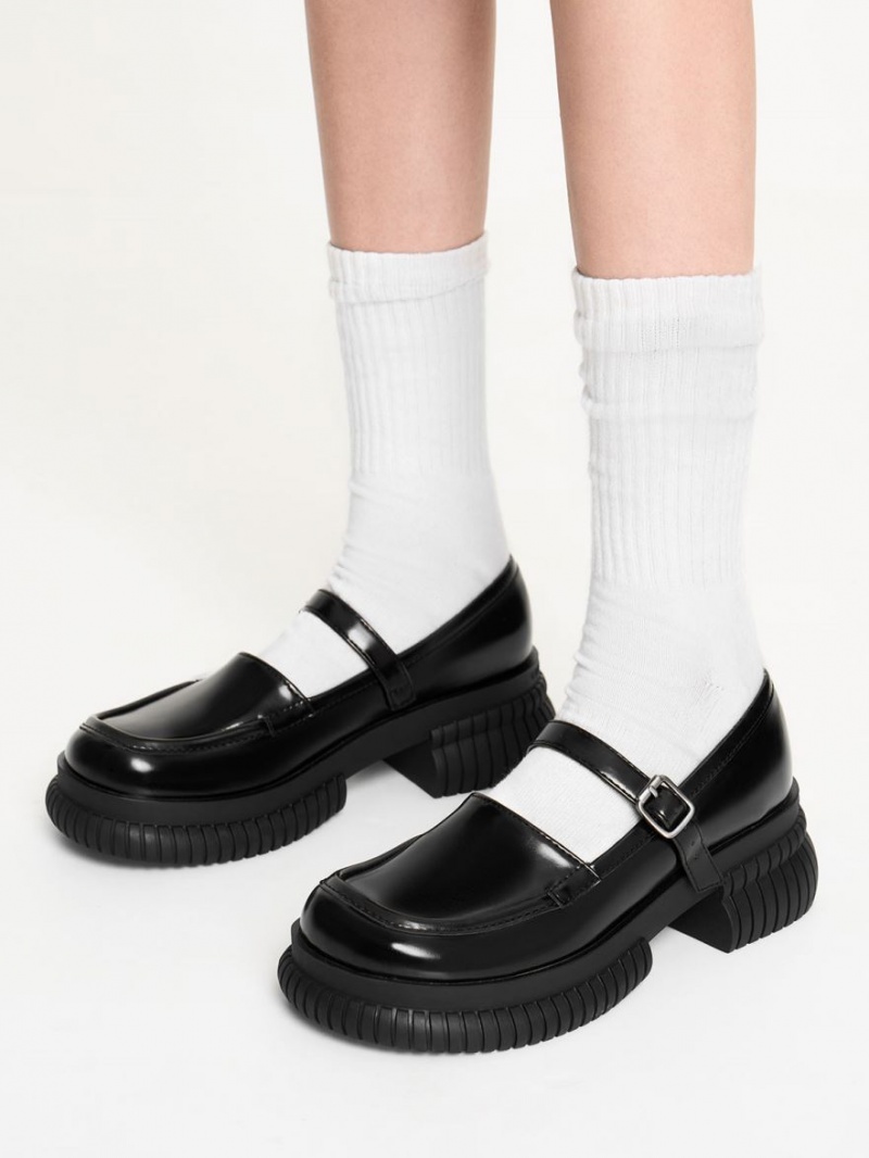Loafers Charles And Keith Buckled Mary Jane μαυρα | 10827-YKON