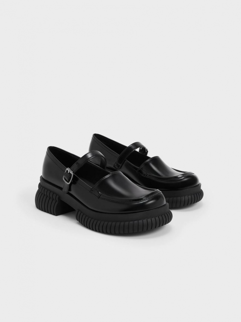 Loafers Charles And Keith Buckled Mary Jane μαυρα | 10827-YKON