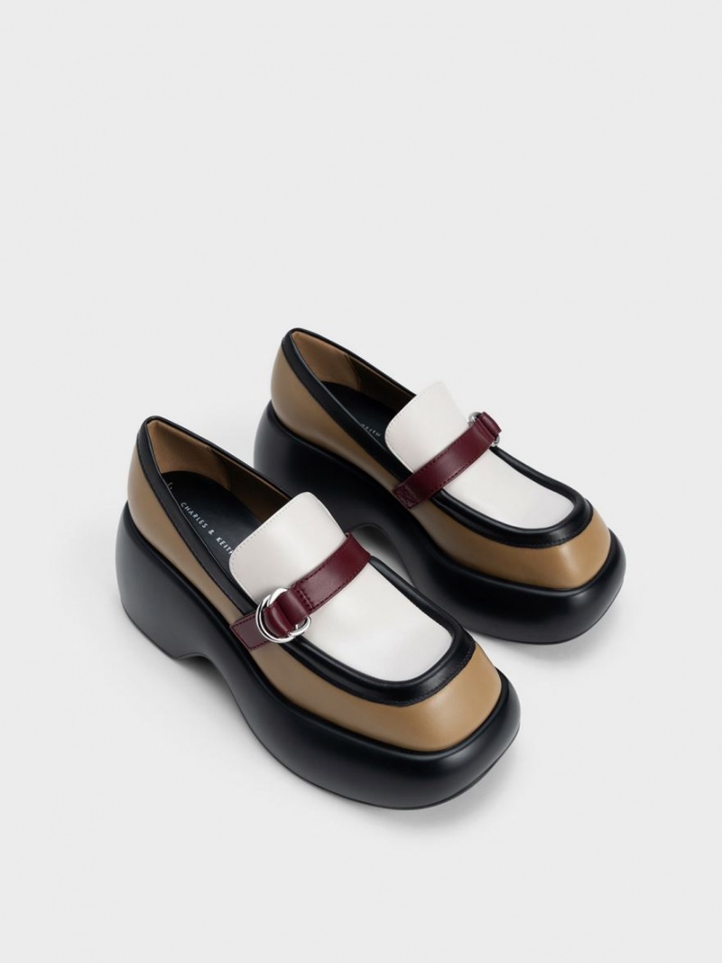 Loafers Charles And Keith Buckled flatforms Penny Πολύχρωμο | 35907-FEJX