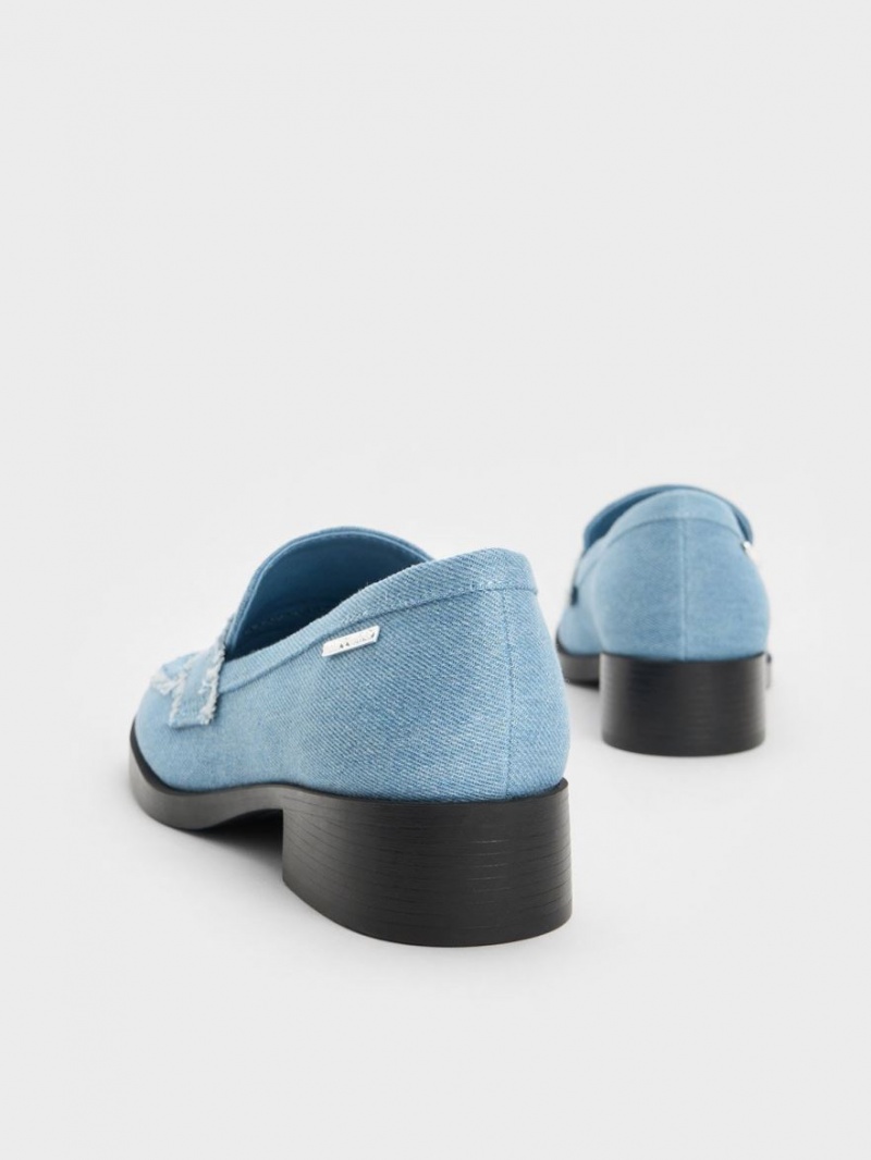 Loafers Charles And Keith Denim Cut-Out Penny ανοιχτο μπλε | 26473-FTVR