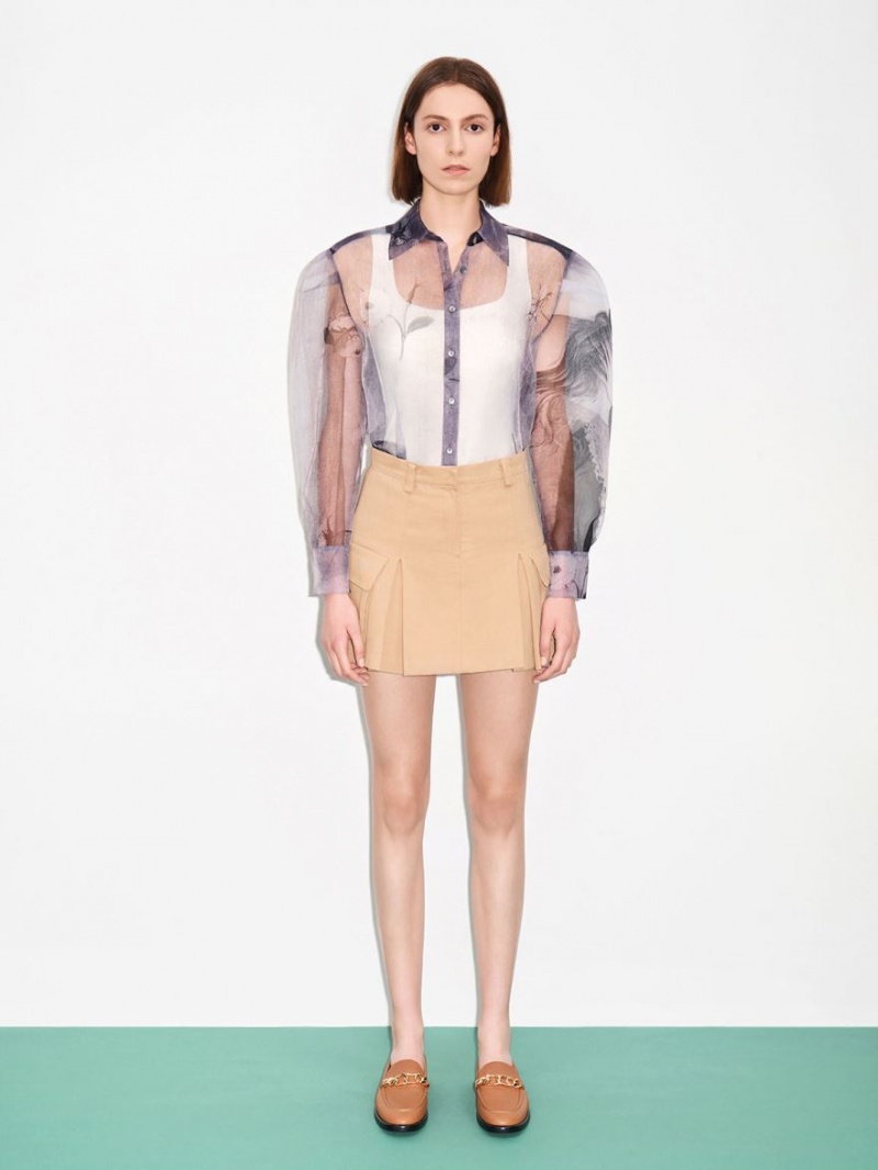 Loafers Charles And Keith Gabine Chain-Link δερματινα καφε | 51064-PGRC