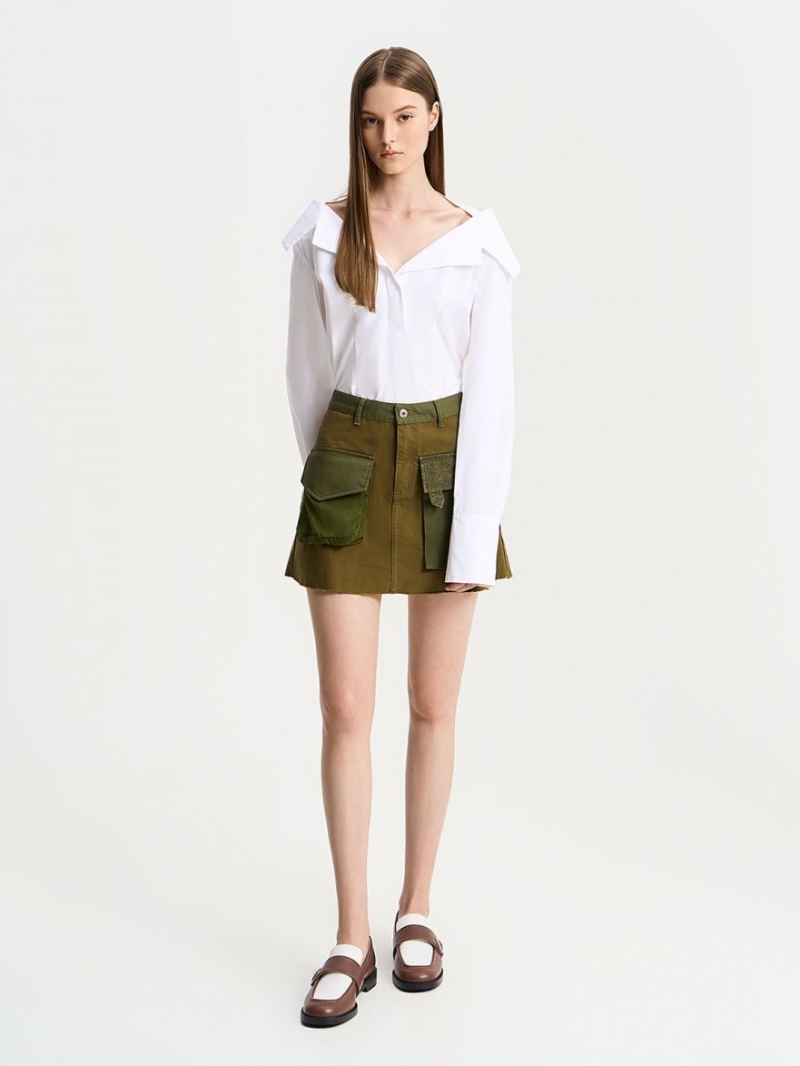 Loafers Charles And Keith Trice Two-Tone Metallic Accent καφε | 24169-IGPZ