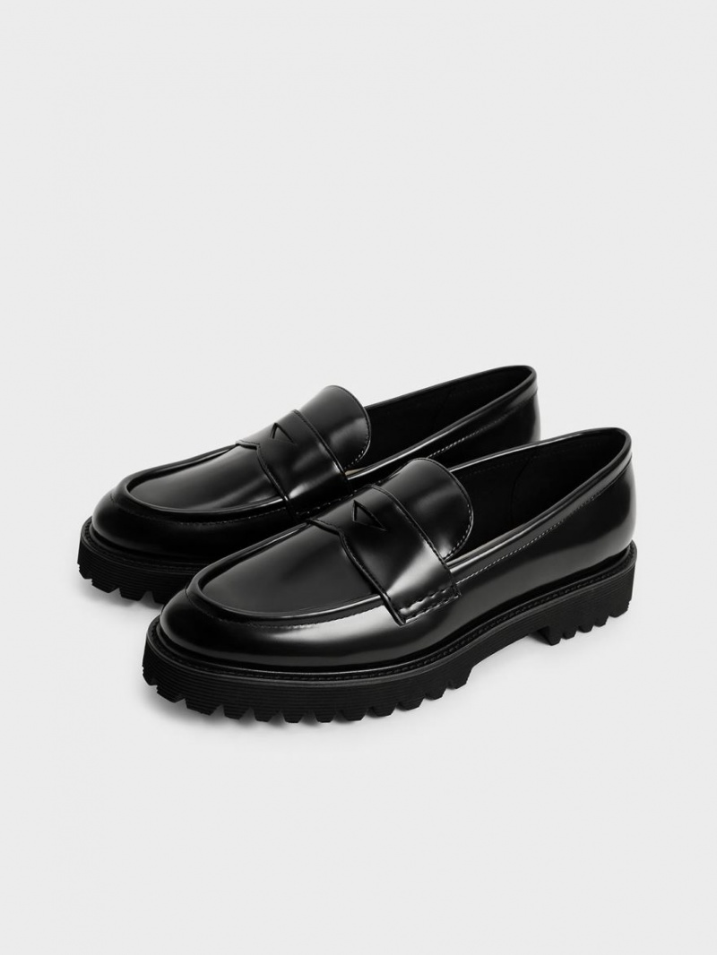 Loafers Charles And Keith Χοντρός Penny μαυρα | 20837-XOAS