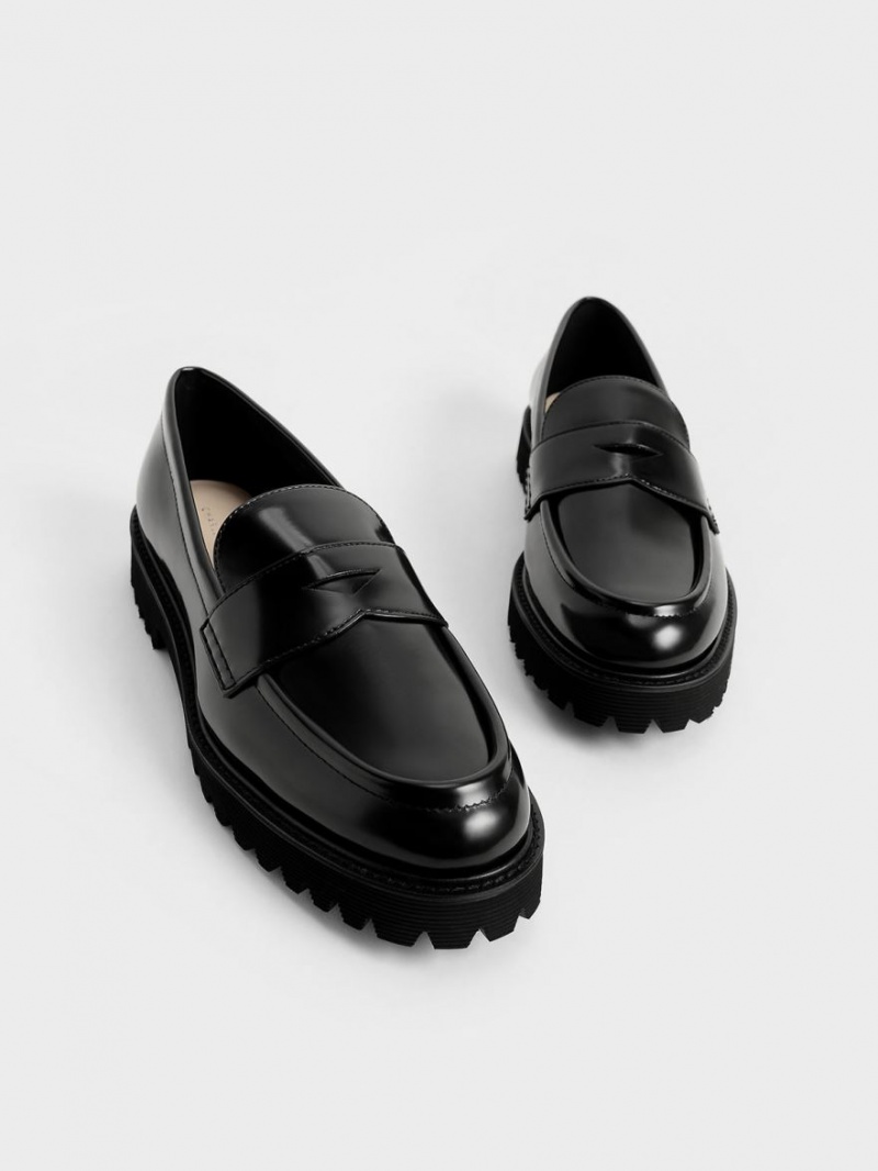 Loafers Charles And Keith Χοντρός Penny μαυρα | 20837-XOAS