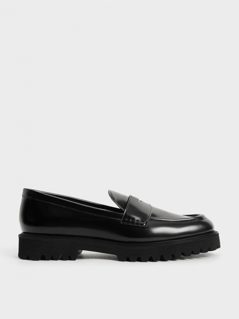 Loafers Charles And Keith Χοντρός Penny μαυρα | 20837-XOAS