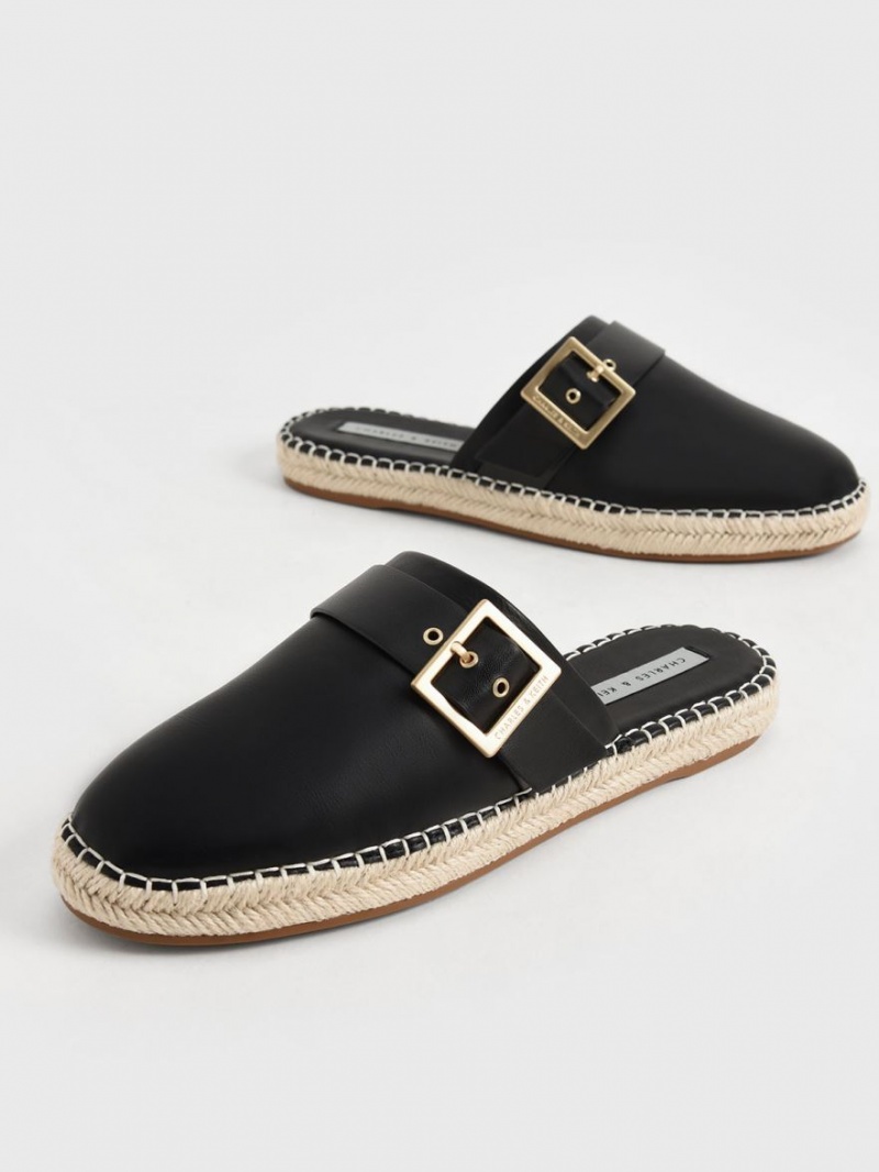 Mules Charles And Keith Buckled εσπαντριγιεσ μαυρα | 17052-OAXK