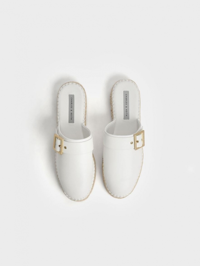Mules Charles And Keith Buckled εσπαντριγιεσ ασπρα | 87563-VAQS