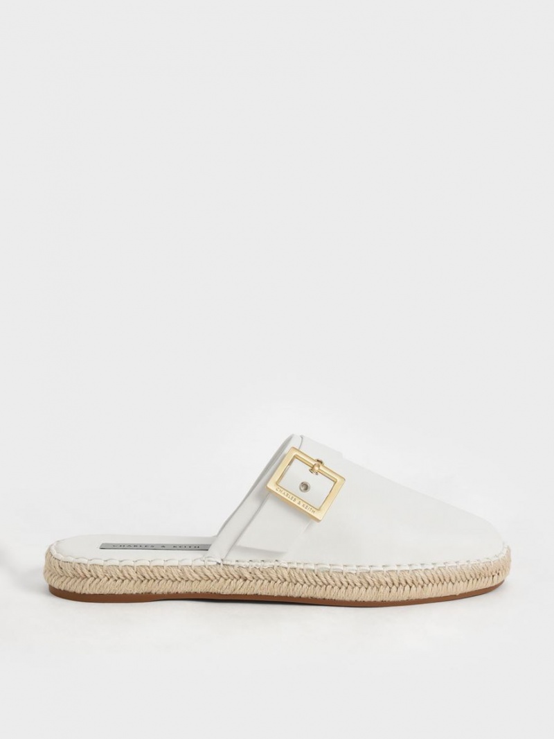 Mules Charles And Keith Buckled εσπαντριγιεσ ασπρα | 87563-VAQS