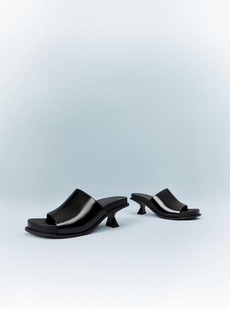 Mules Charles And Keith Clio Slant Heel μαυρα | 65943-WVOY