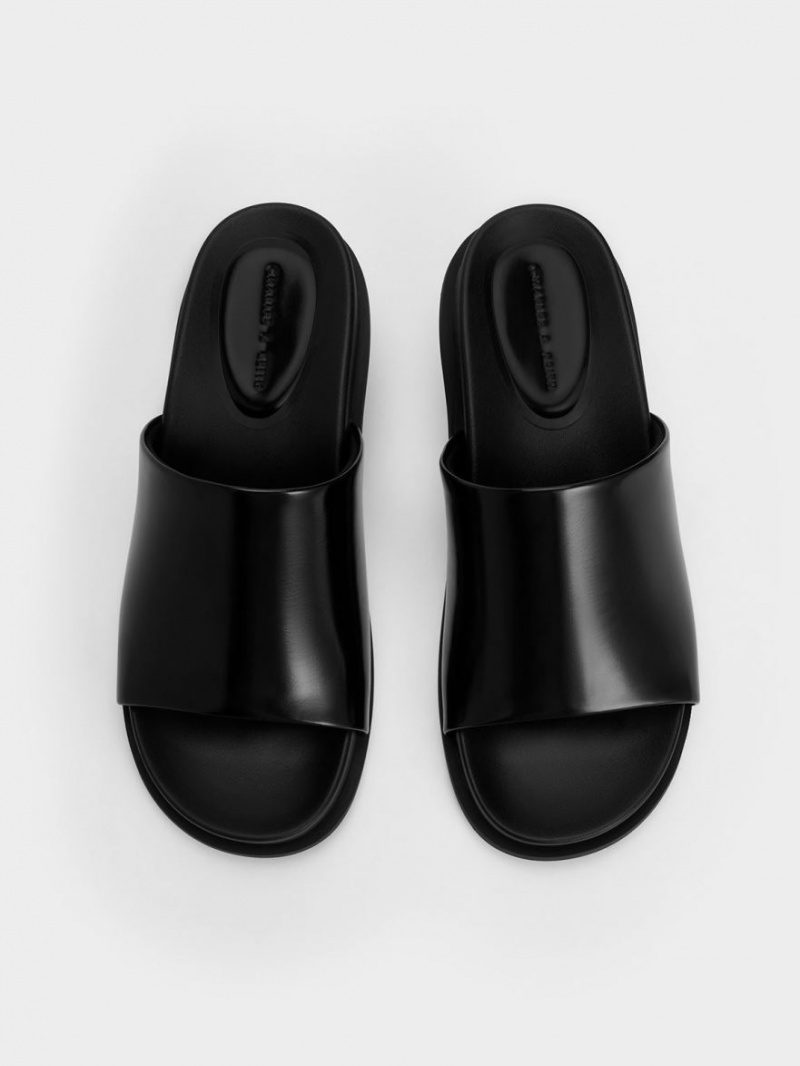 Mules Charles And Keith Clio Slant Heel μαυρα | 65943-WVOY