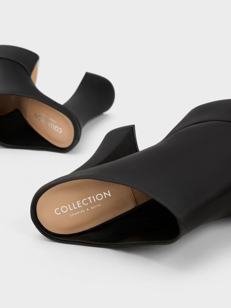 Mules Charles And Keith Delphine Recycled Polyester flatforms μαυρα | 21790-QRZH