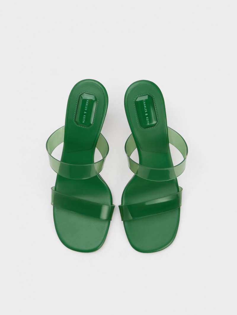 Mules Charles And Keith Fia Geometric Heel πρασινο | 08972-MYCX
