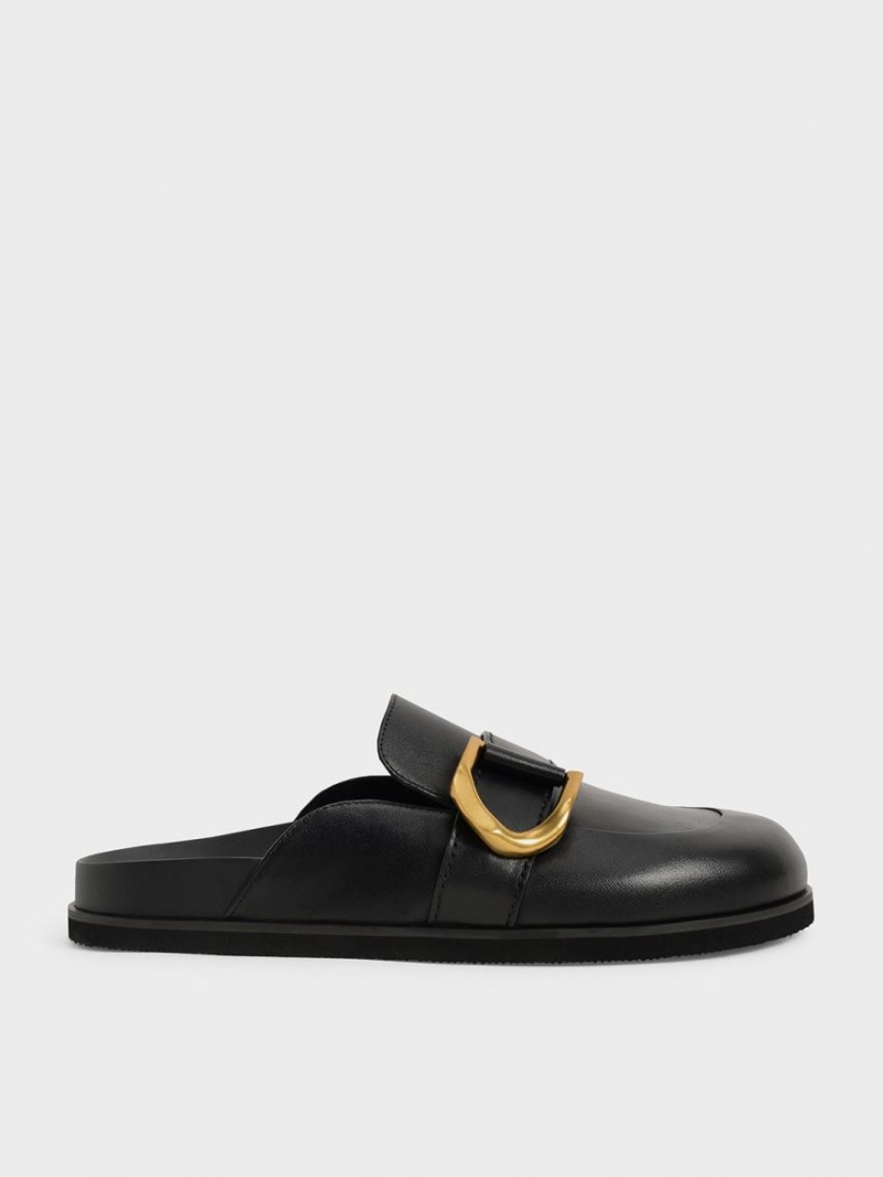 Mules Charles And Keith Gabine Buckled δερματινα Loafer​ μαυρα | 08235-EFDT