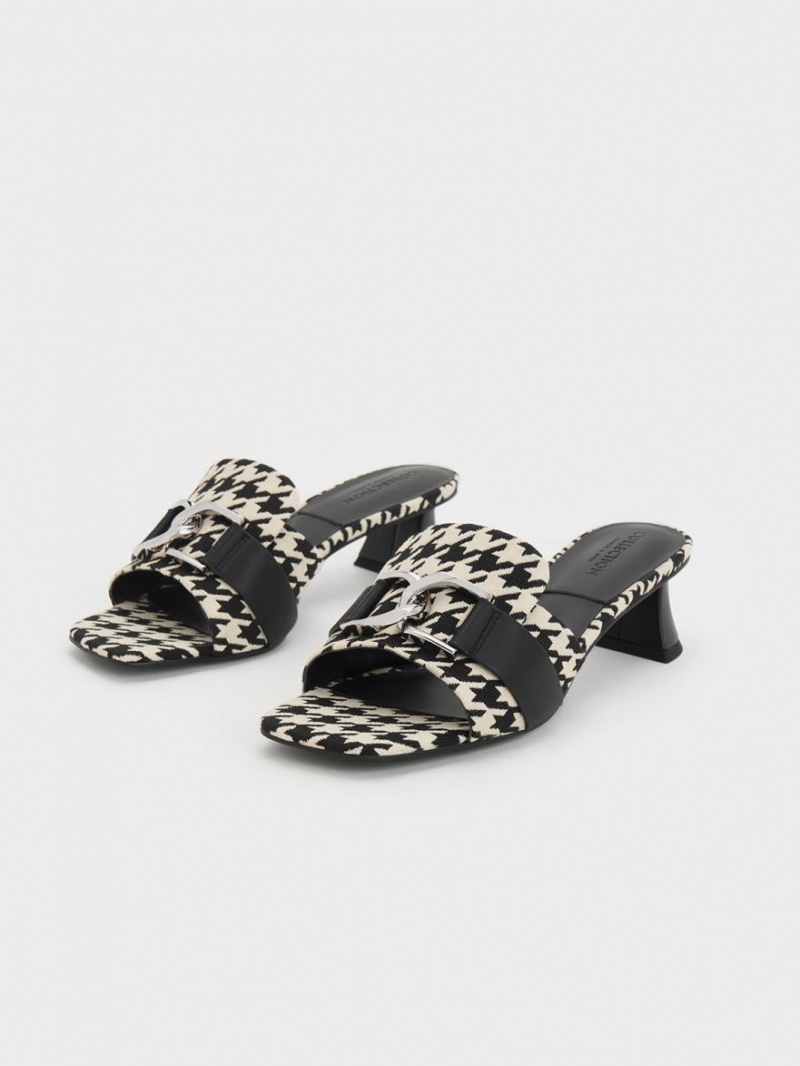 Mules Charles And Keith Gabine Houndstooth δερματινα με τακουνι Πολύχρωμο | 72895-DQIP