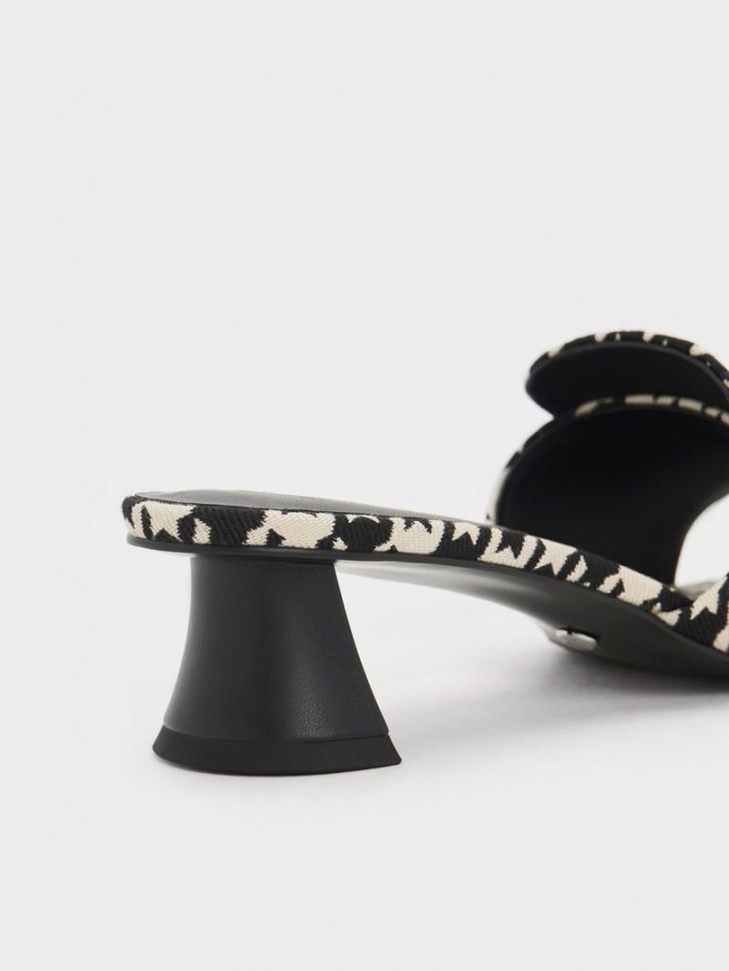 Mules Charles And Keith Gabine Houndstooth δερματινα με τακουνι Πολύχρωμο | 72895-DQIP