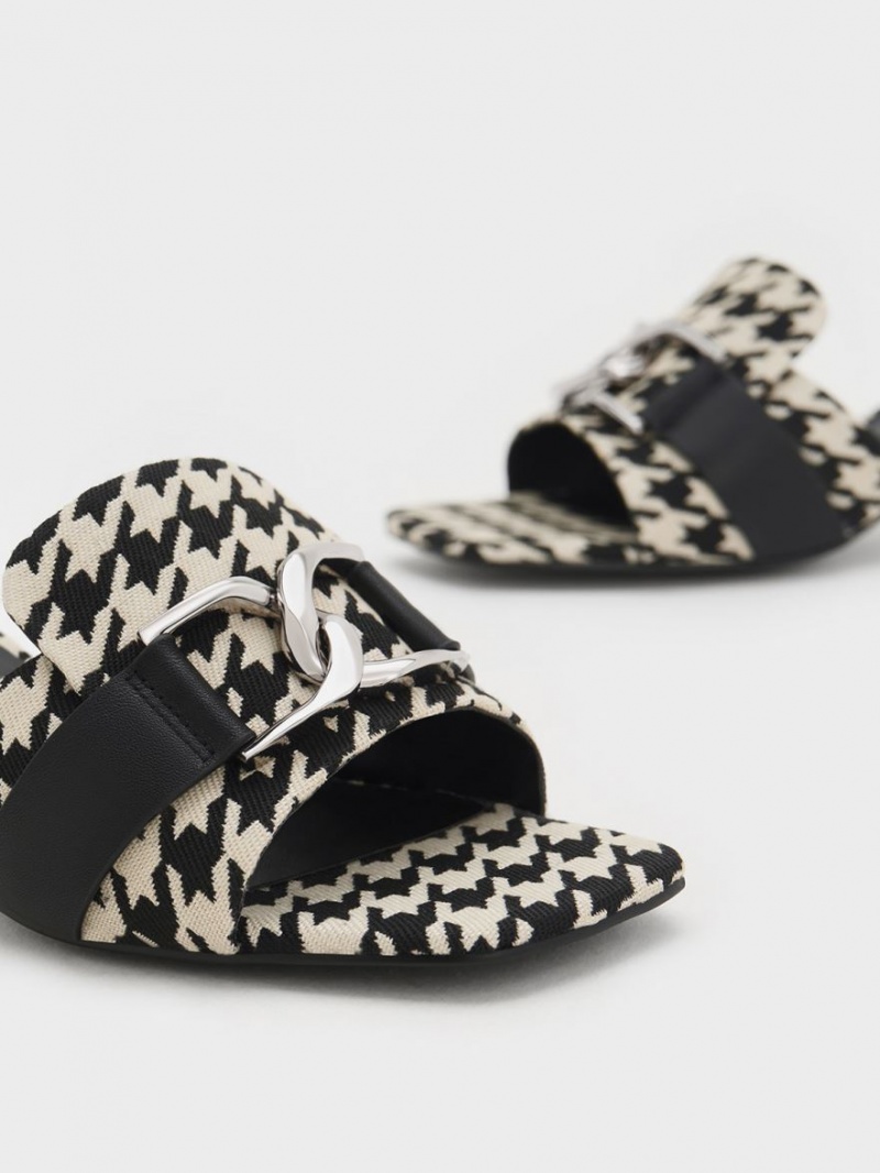 Mules Charles And Keith Gabine Houndstooth δερματινα με τακουνι Πολύχρωμο | 72895-DQIP