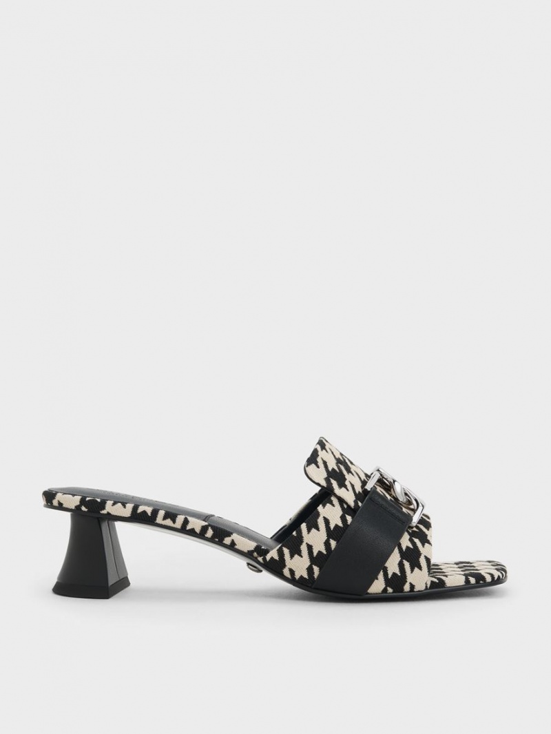 Mules Charles And Keith Gabine Houndstooth δερματινα με τακουνι Πολύχρωμο | 72895-DQIP