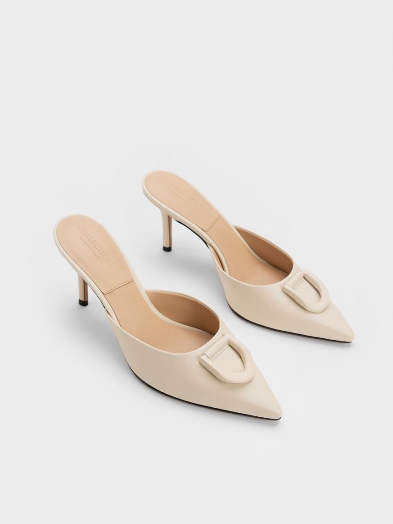 Mules Charles And Keith Gabine δερματινα Μπεζ | 20789-KFMU