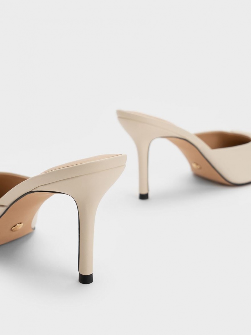 Mules Charles And Keith Gabine δερματινα Μπεζ | 20789-KFMU