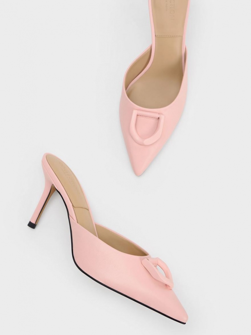 Mules Charles And Keith Gabine δερματινα ροζ | 21963-WHDL