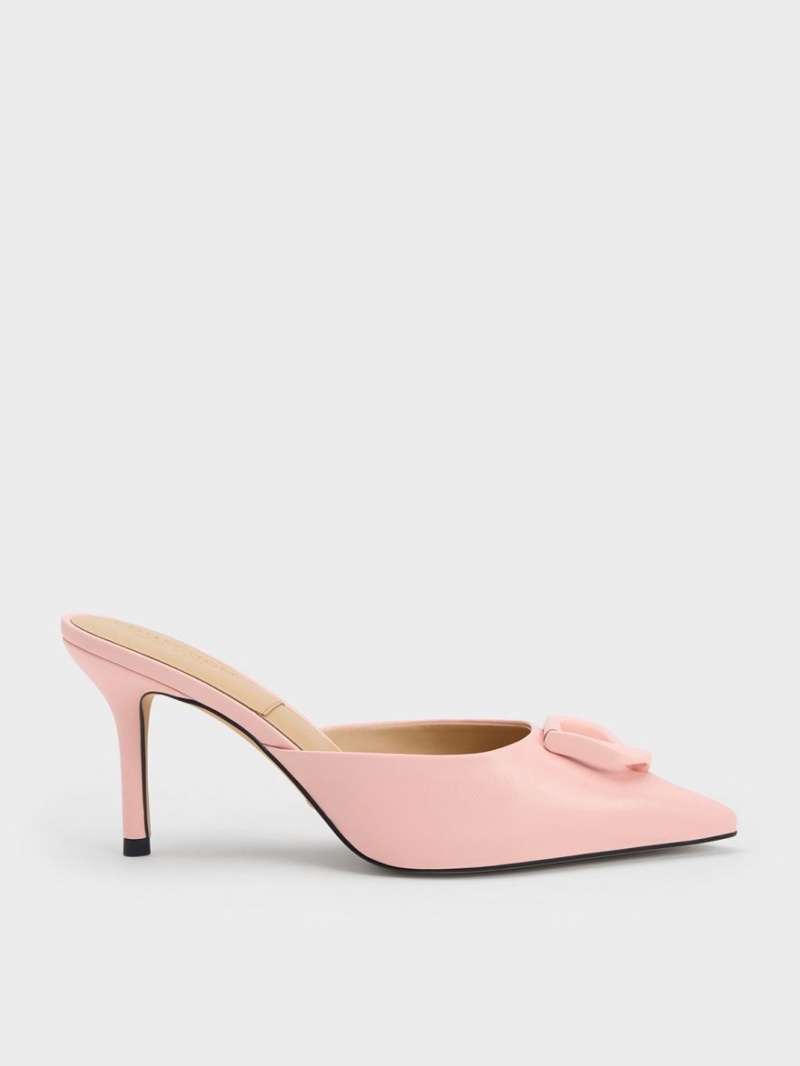 Mules Charles And Keith Gabine δερματινα ροζ | 21963-WHDL