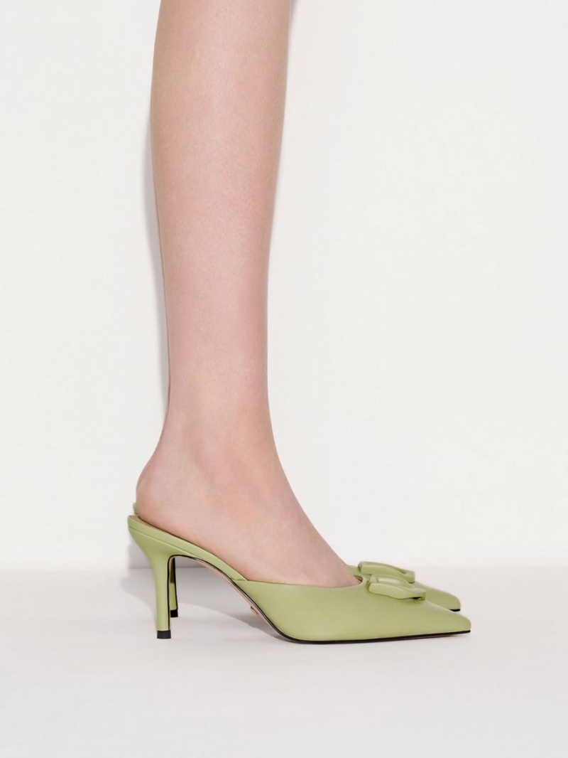 Mules Charles And Keith Gabine δερματινα πρασινο | 85694-MORH