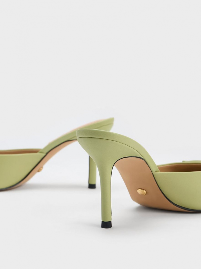 Mules Charles And Keith Gabine δερματινα πρασινο | 85694-MORH