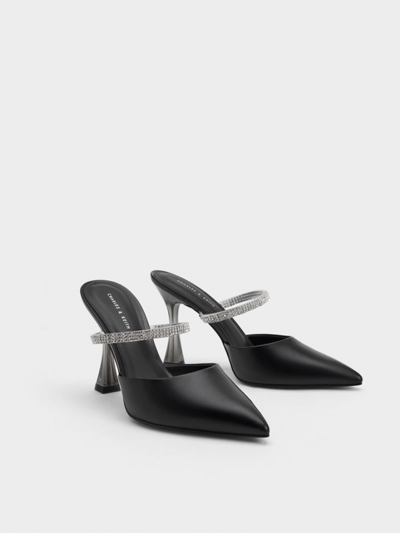 Mules Charles And Keith Gem λουρακια μαυρα | 20578-SIZX