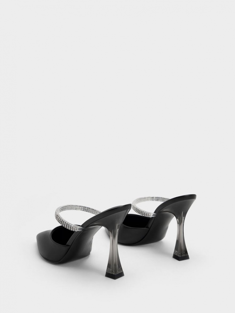 Mules Charles And Keith Gem λουρακια μαυρα | 20578-SIZX