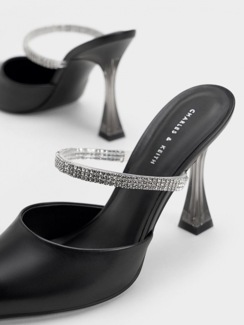Mules Charles And Keith Gem λουρακια μαυρα | 20578-SIZX